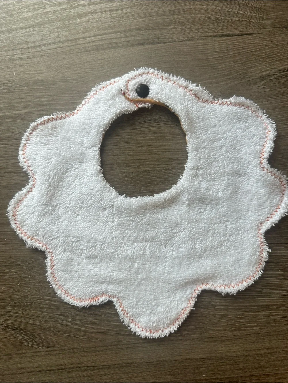 Peanuts Snoopy Orange Scalloped Baby Bib - Kids Accessories